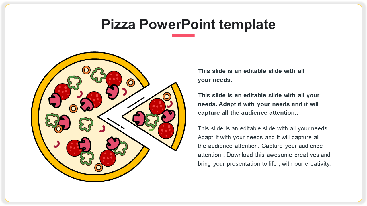 Pizza PowerPoint Template Presentation Slides